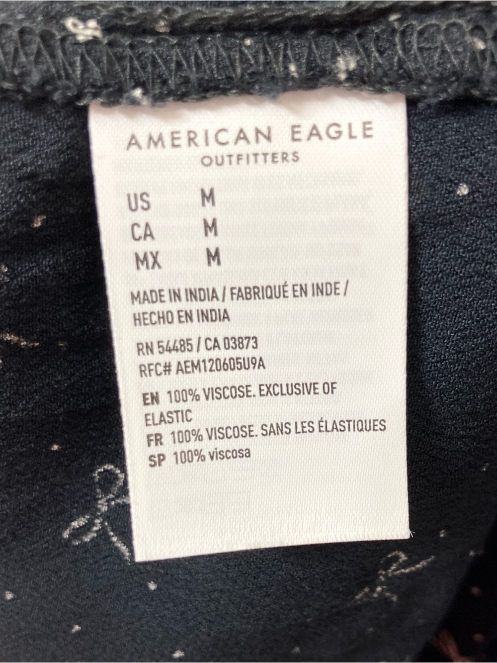 American Eagle Black Bow Print Babydoll Mini Romper Medium Grunge Punk 70s Retro - Picture 9 of 10